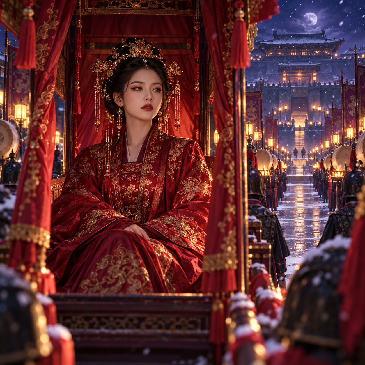 满门抄斩那夜，我在轿子里数了三百二十七声鼓